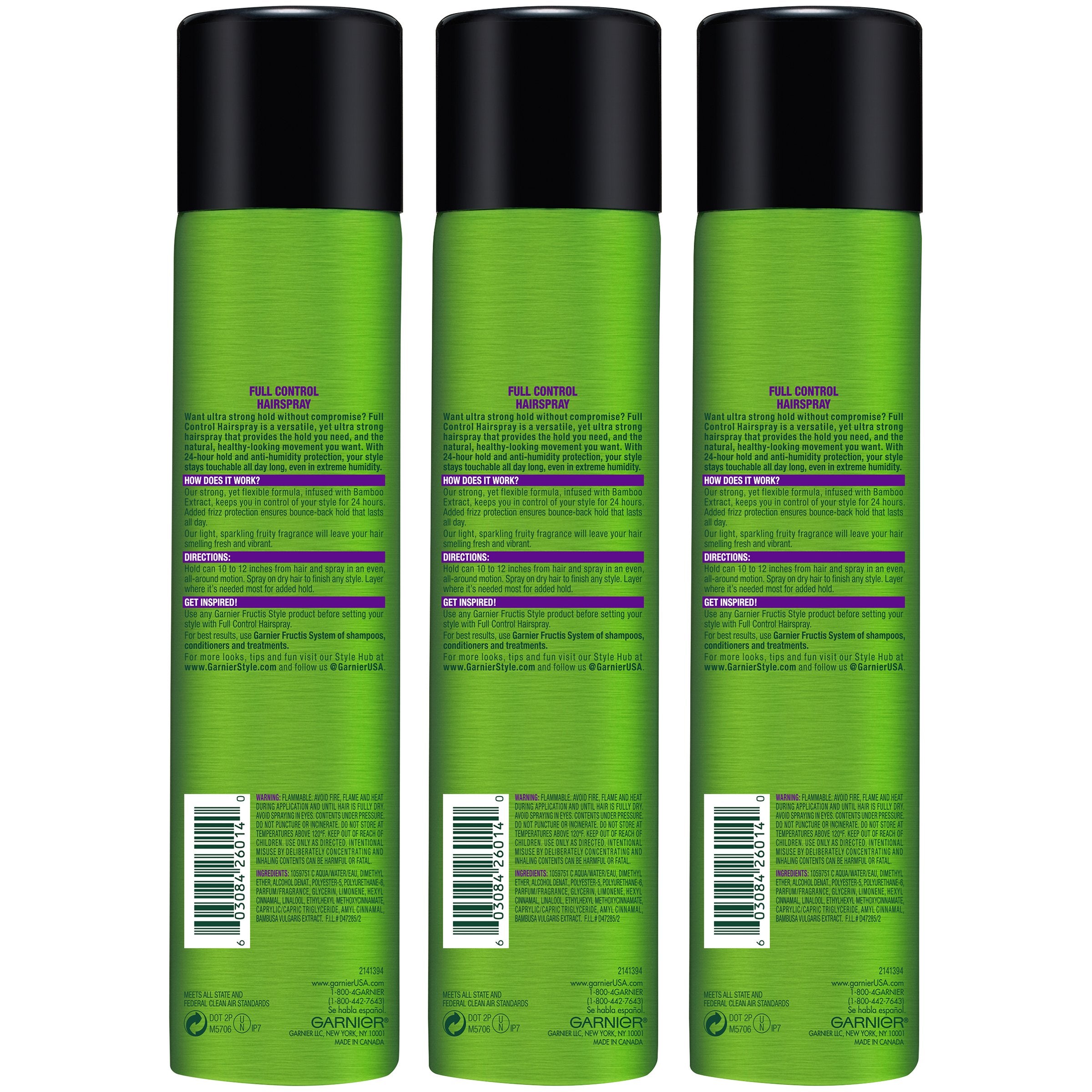 Atomizador de Garnier Fructis Style Full Control para una aplicación precisa y uniforme.