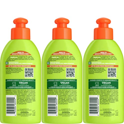 Garnier Fructis Style Leche Alisadora: uso en la mano para domar el frizz diario.