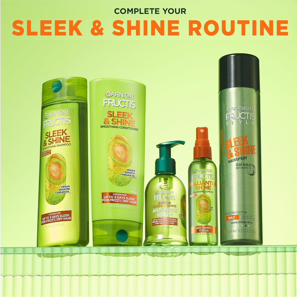 Garnier Fructis Sleek Shine anti humidity spray shields strands