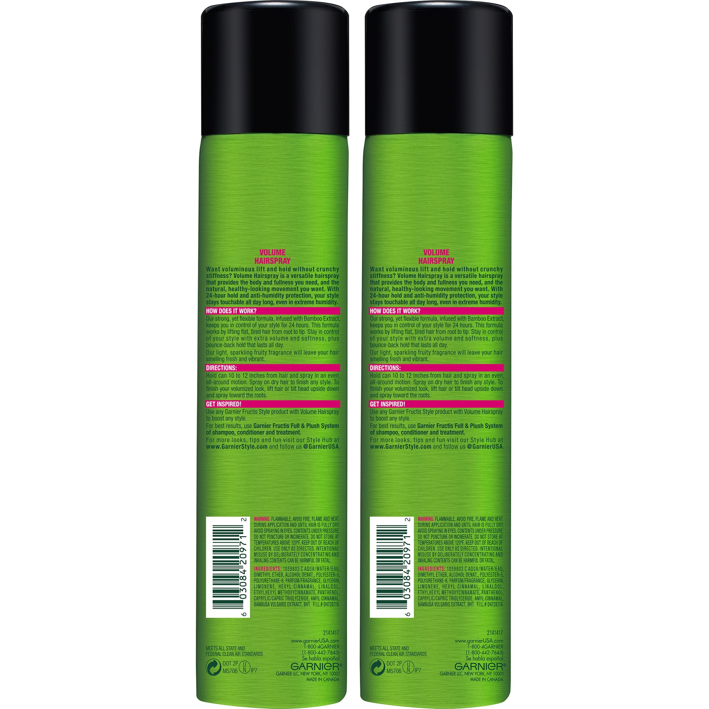 Garnier Fructis Style Volume Antihumedad: atomizador para pulverización precisa.