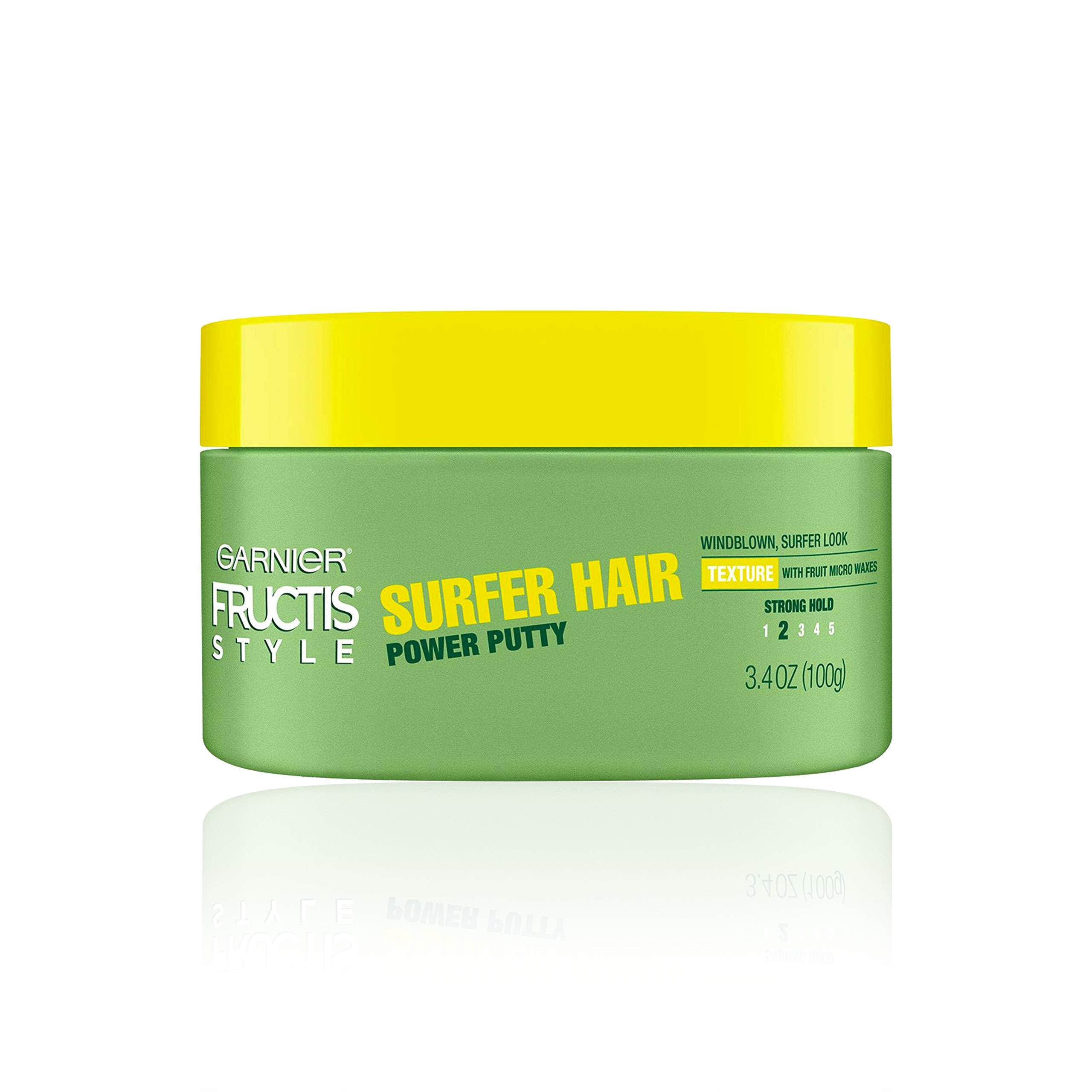 Garnier Fructis Surfer Hair Power Putty botella muestra fijación duradera