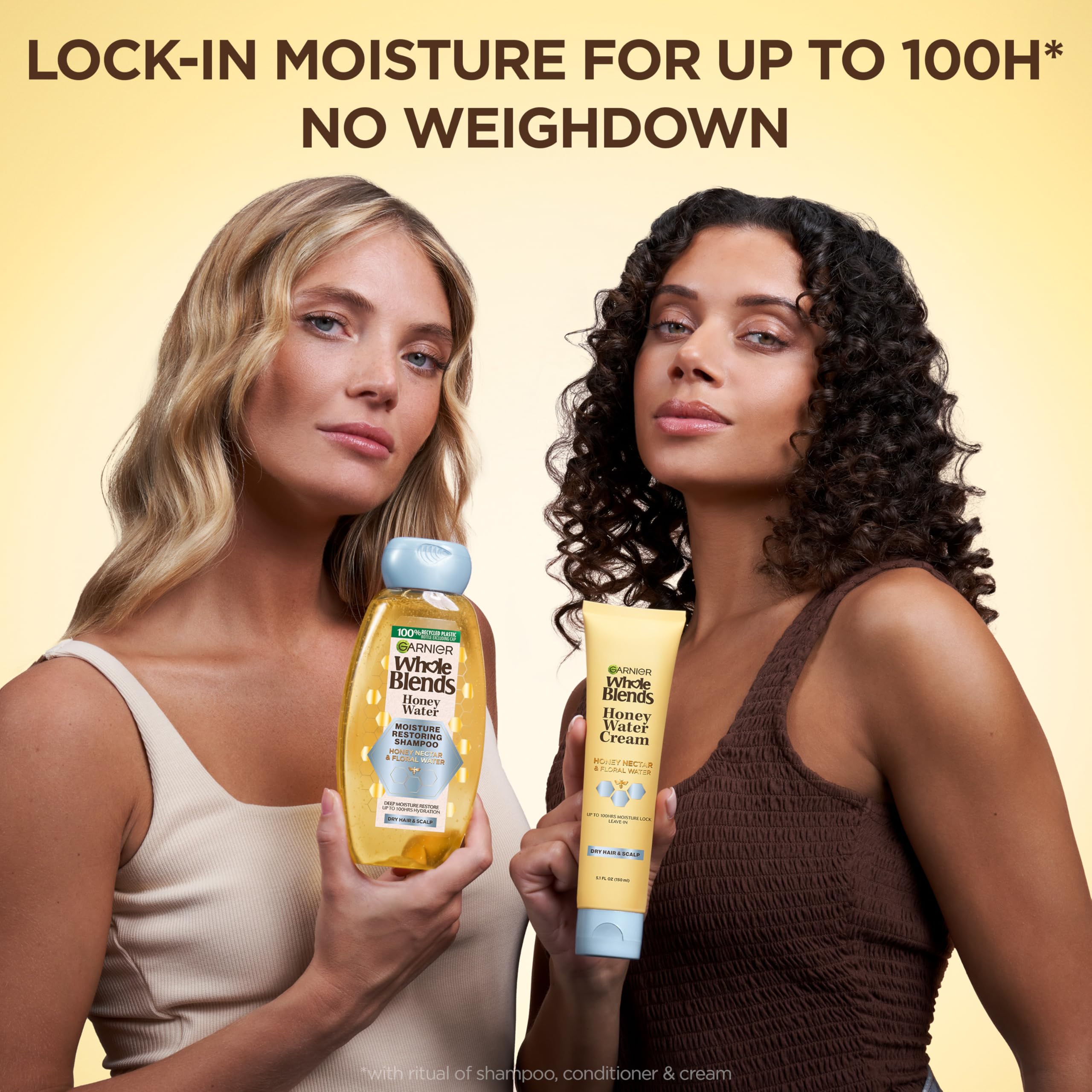 Garnier bottle made from recycled plastic supports sustainable packaging.