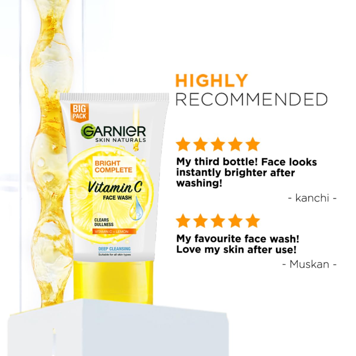 Garnier limpiador facial envase de 100 g.