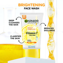 Garnier limpiador facial espuma cremosa, sensación suave al enjuagar.