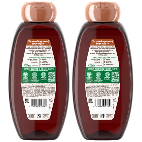 Garnier Mezclas Completas aceite de coco goteando para hidratación intensiva