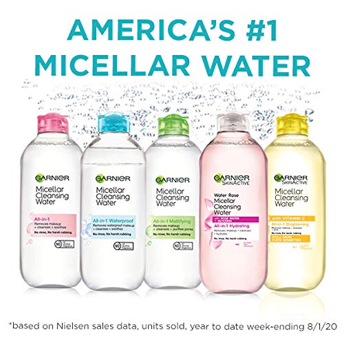 Garnier Agua Micelar Vitamina C, diseño práctico para uso continuo.