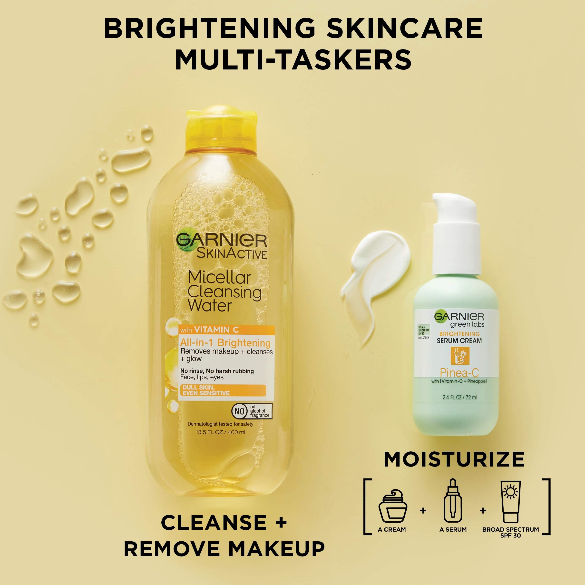 Garnier Micelar Vitamina C, sin alcohol y sin fragancia.