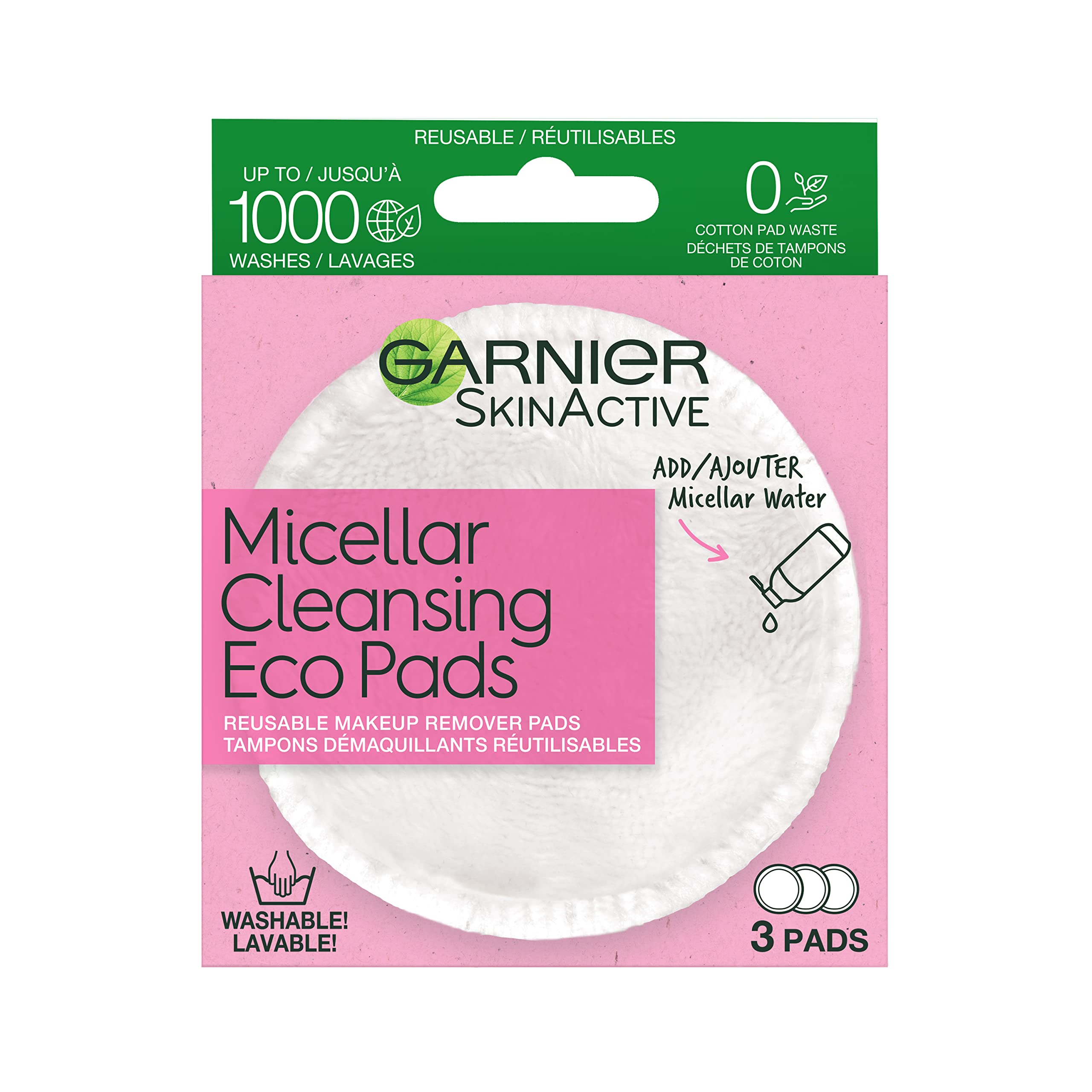 Garnier Micellar Cleansing Eco Pads easy to wash by hand after use
