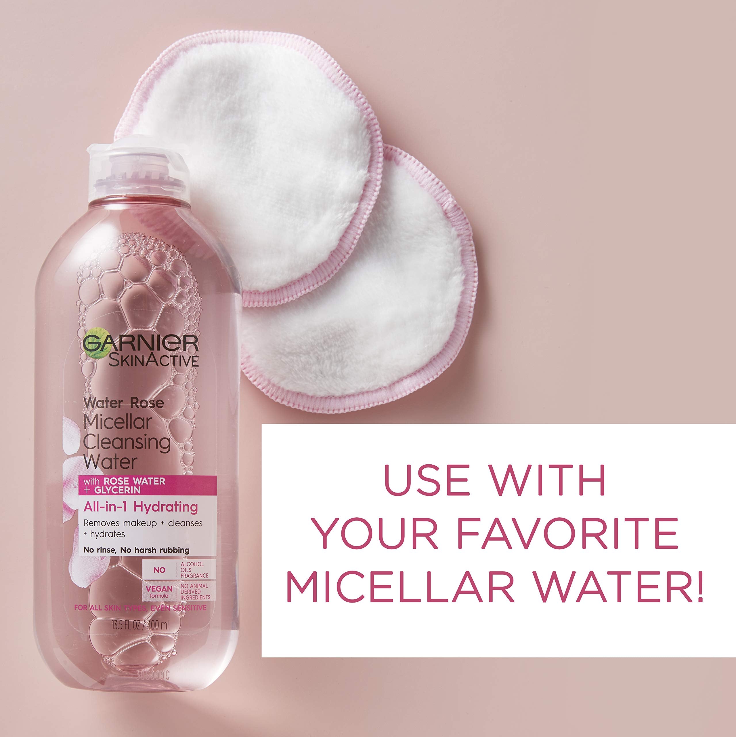 Garnier Micellar Cleansing Eco Pads machine-washable weekly for deeper cleansing