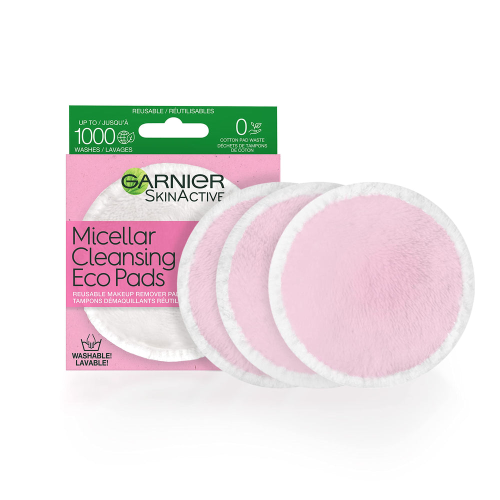 Garnier Micellar Cleansing Eco Pads ultra-soft microfiber pads for makeup removal with reduced waste