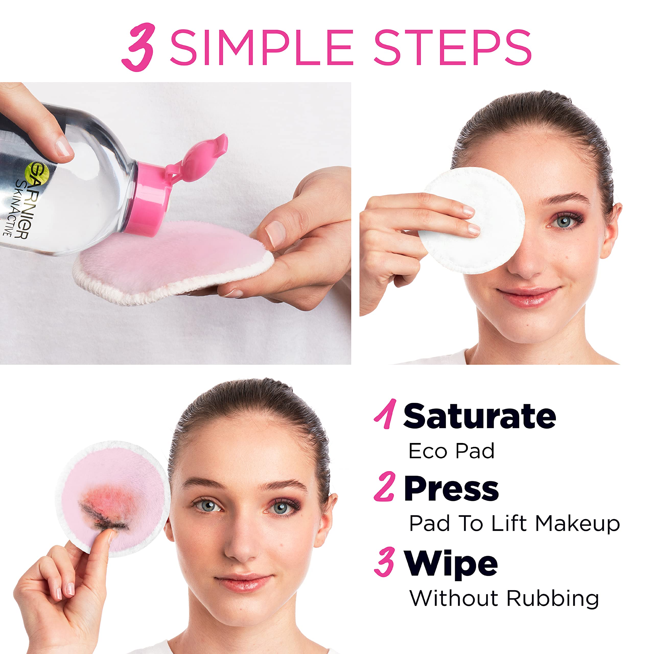 Garnier Micellar Cleansing Eco Pads last up to 1,000 washes to cut disposable waste