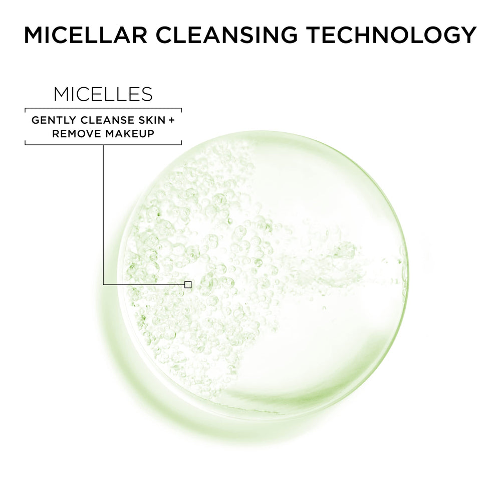 Garnier Micellar Water removes eye makeup with gentle, quick action.