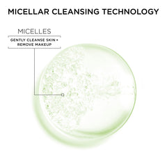 Garnier Micellar Water removes eye makeup with gentle, quick action.