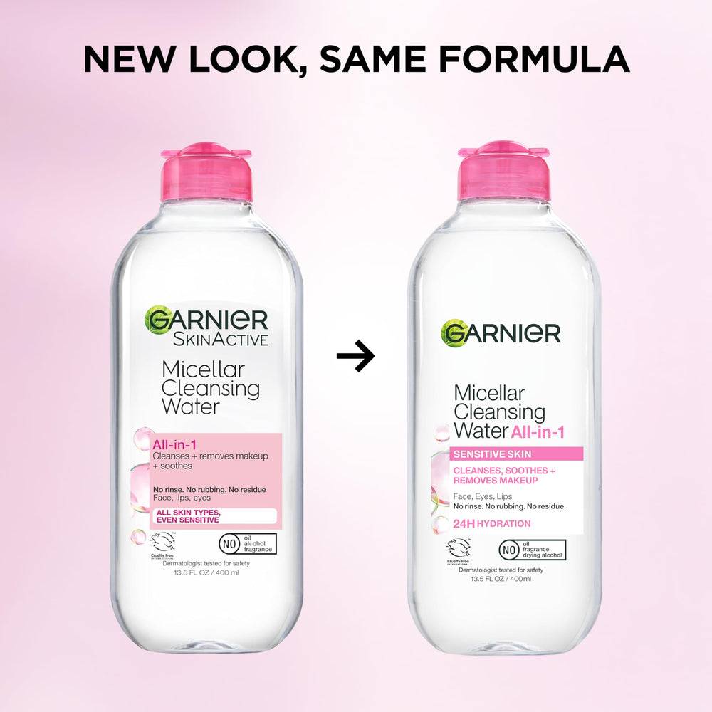 Garnier Micellar Water suitable for sensitive skin in everyday routine usage.