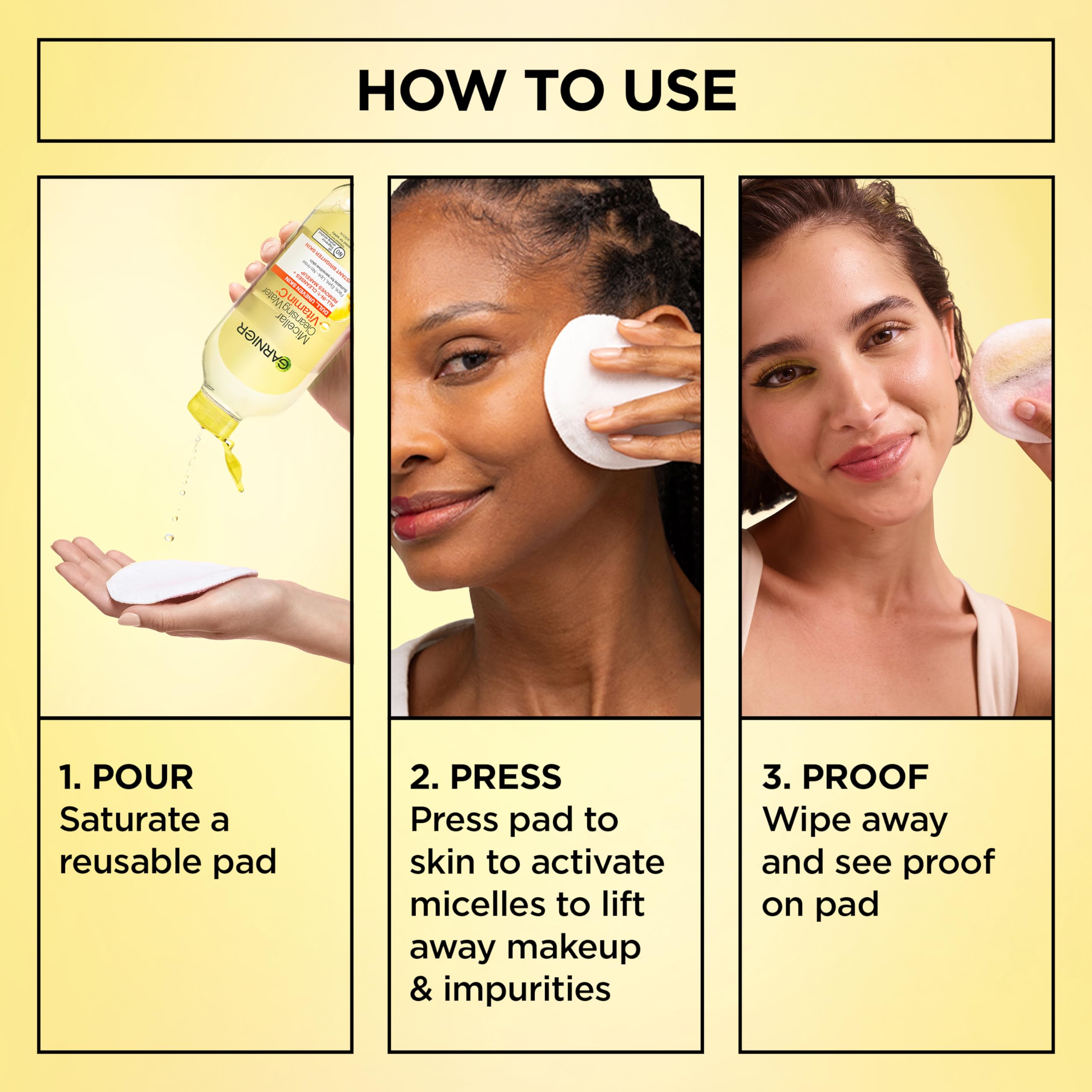 Garnier Micellar Water Vitamin C brightening effect on complexion
