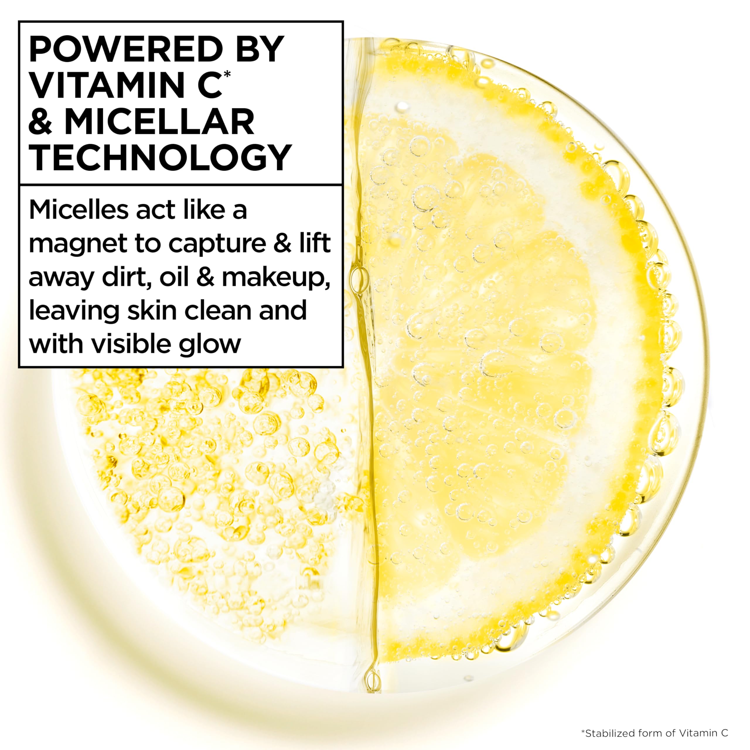 Garnier Micellar Water after use showing clean skin glow