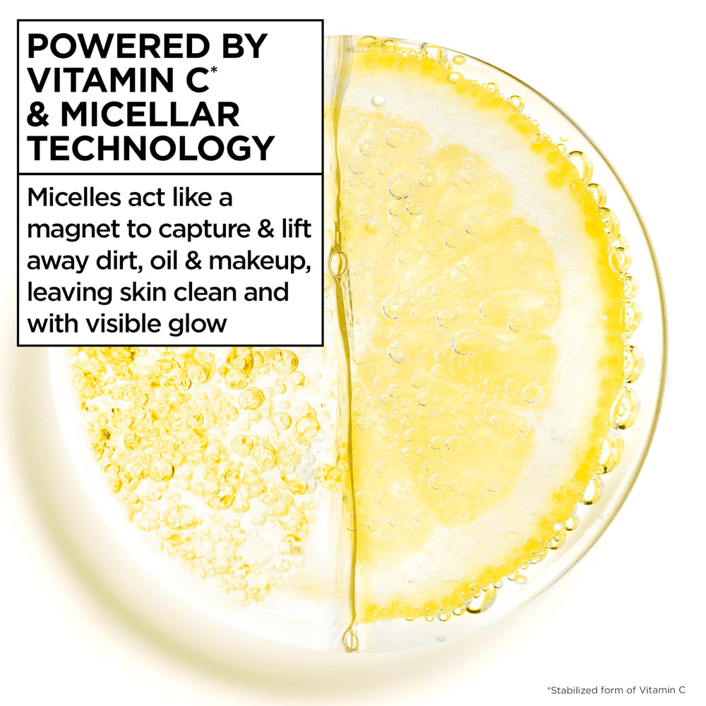 Garnier Micellar Water after use showing clean skin glow