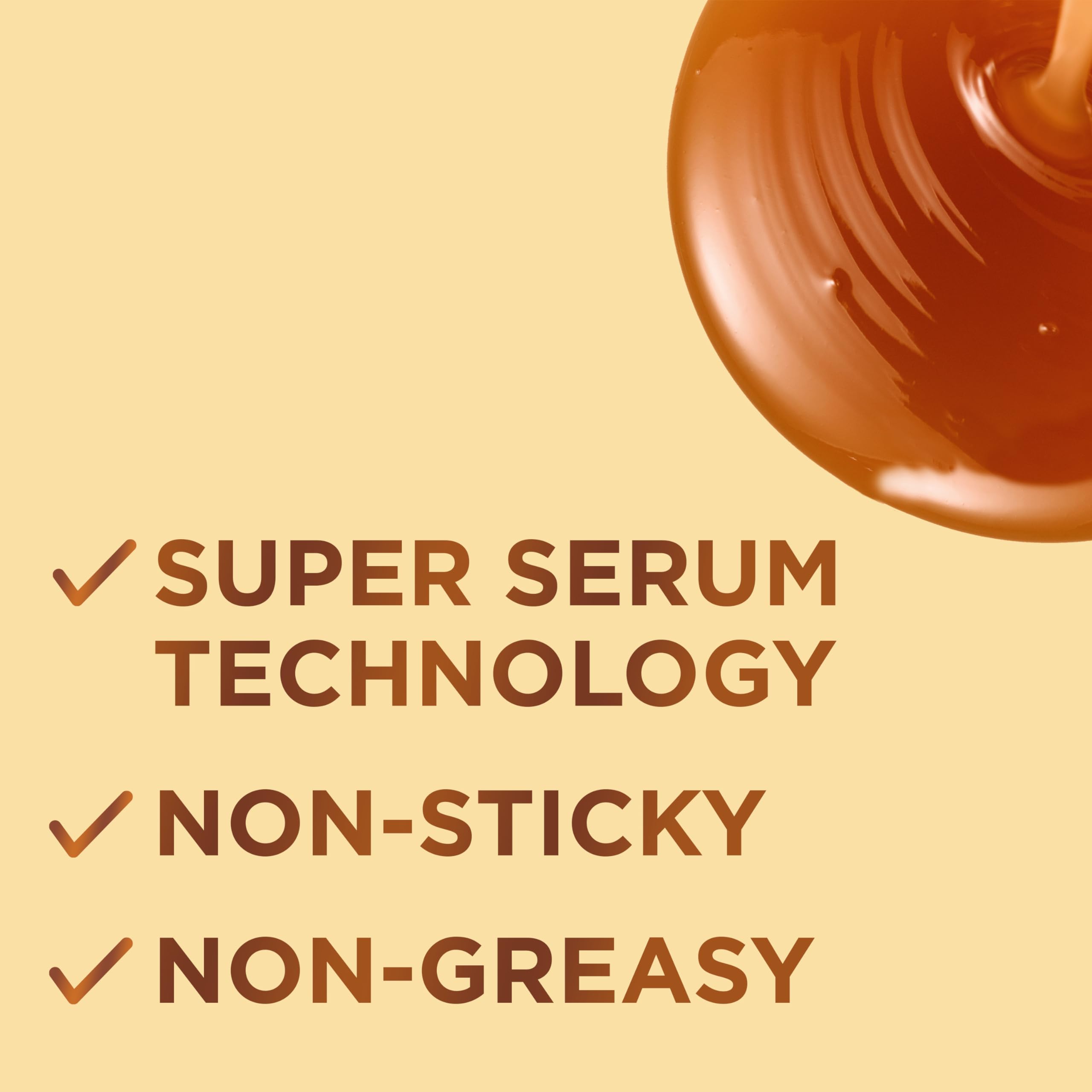 Textura miel suave del Serum para cabello sano y manejable.