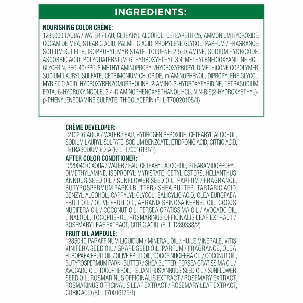 Garnier Nutrisse 40-dark-brown shade result showing rich, natural-looking color.