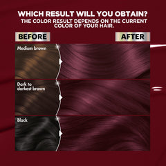 Color Boost Technology preview for high-impact burgundy in one step.
