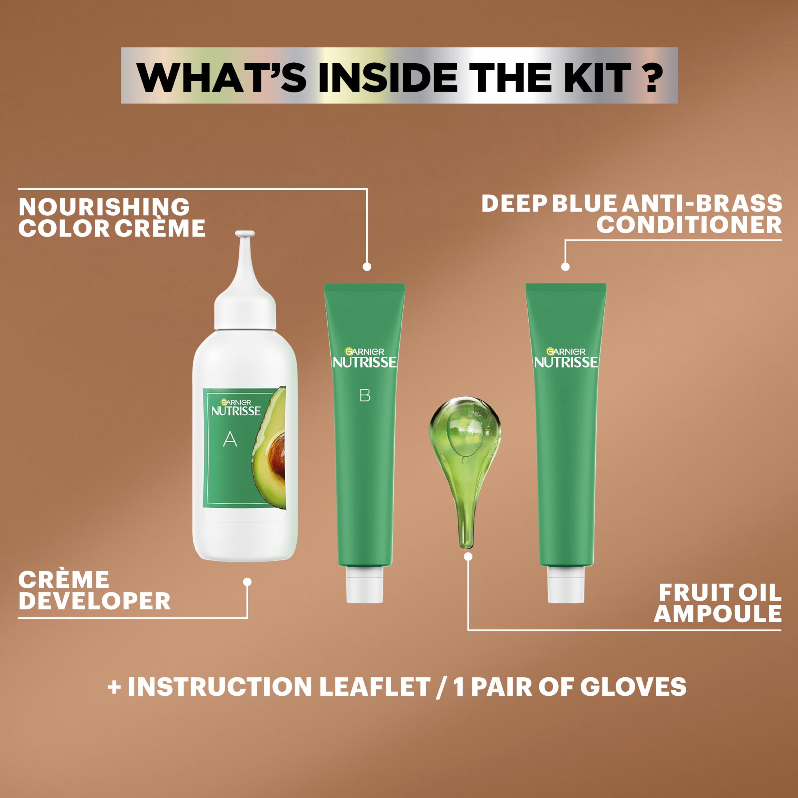 Cruelty-free and vegan Garnier Nutrisse shade icon set.