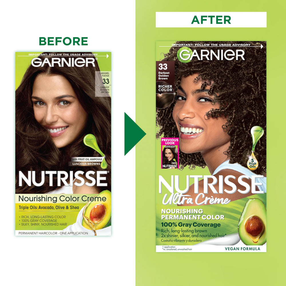 Garnier Nutrisse fruit oil ampoule for nourished, shiny color delivery