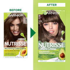 Garnier Nutrisse fruit oil ampoule delivering nourishing oils for healthier color results.