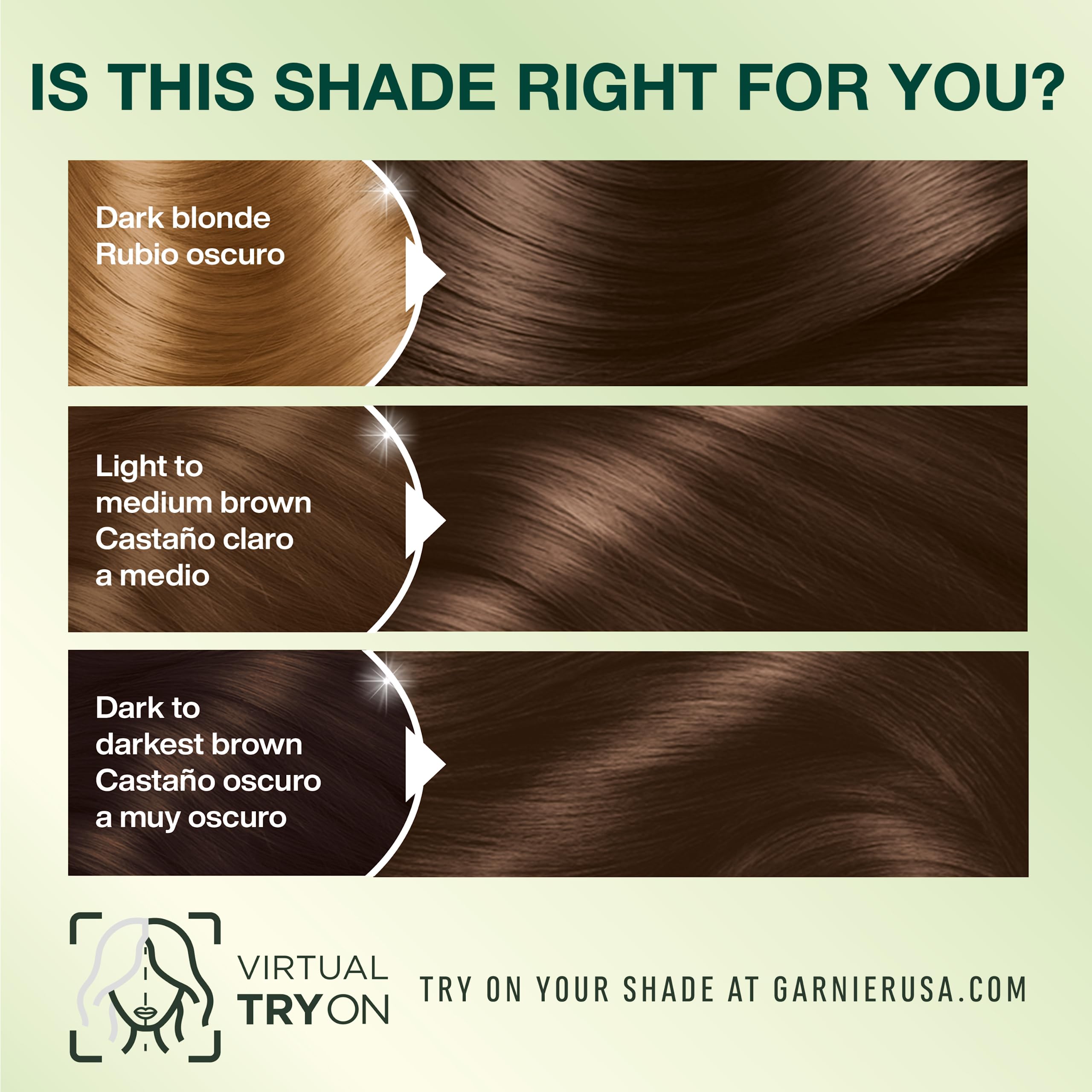 Garnier Nutrisse 100% gray coverage applied to roots and gray strands.