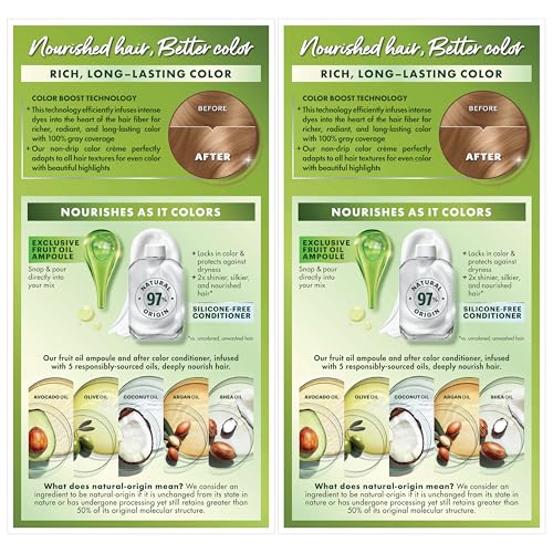 Garnier Nutrisse oil ampoule pour shows nourishing oils for smoother color application.