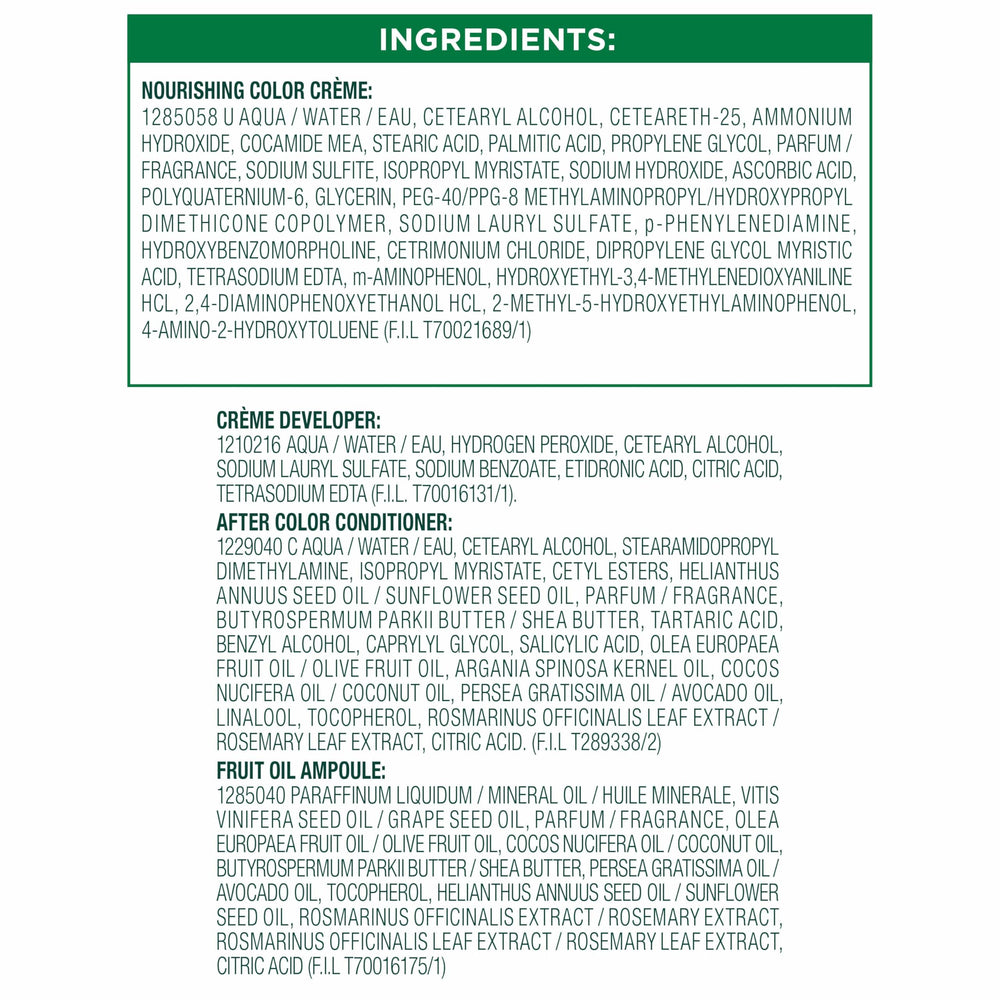Garnier Nutrisse shade 51 Medium Ash Brown swatch on hair.