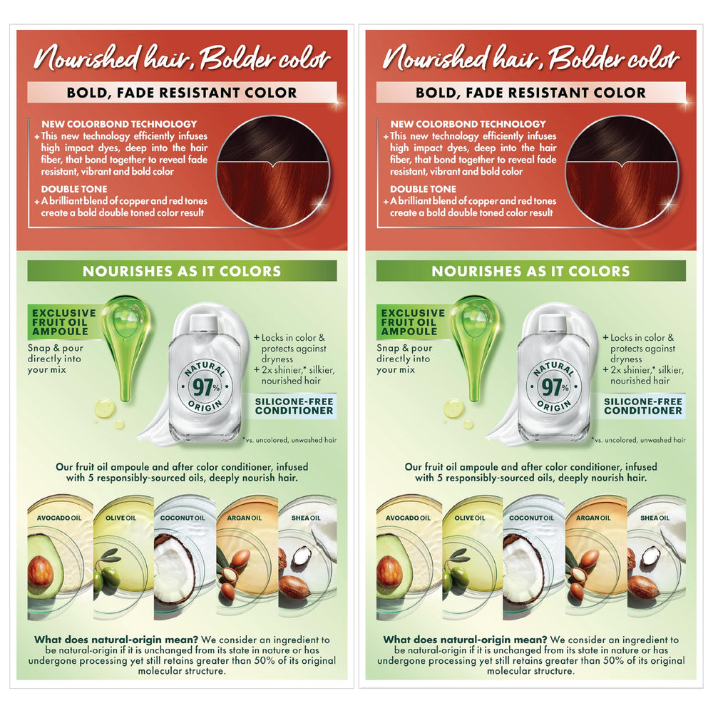 Garnier Nutrisse RC1 cruelty-free vegan icon visible on packaging.