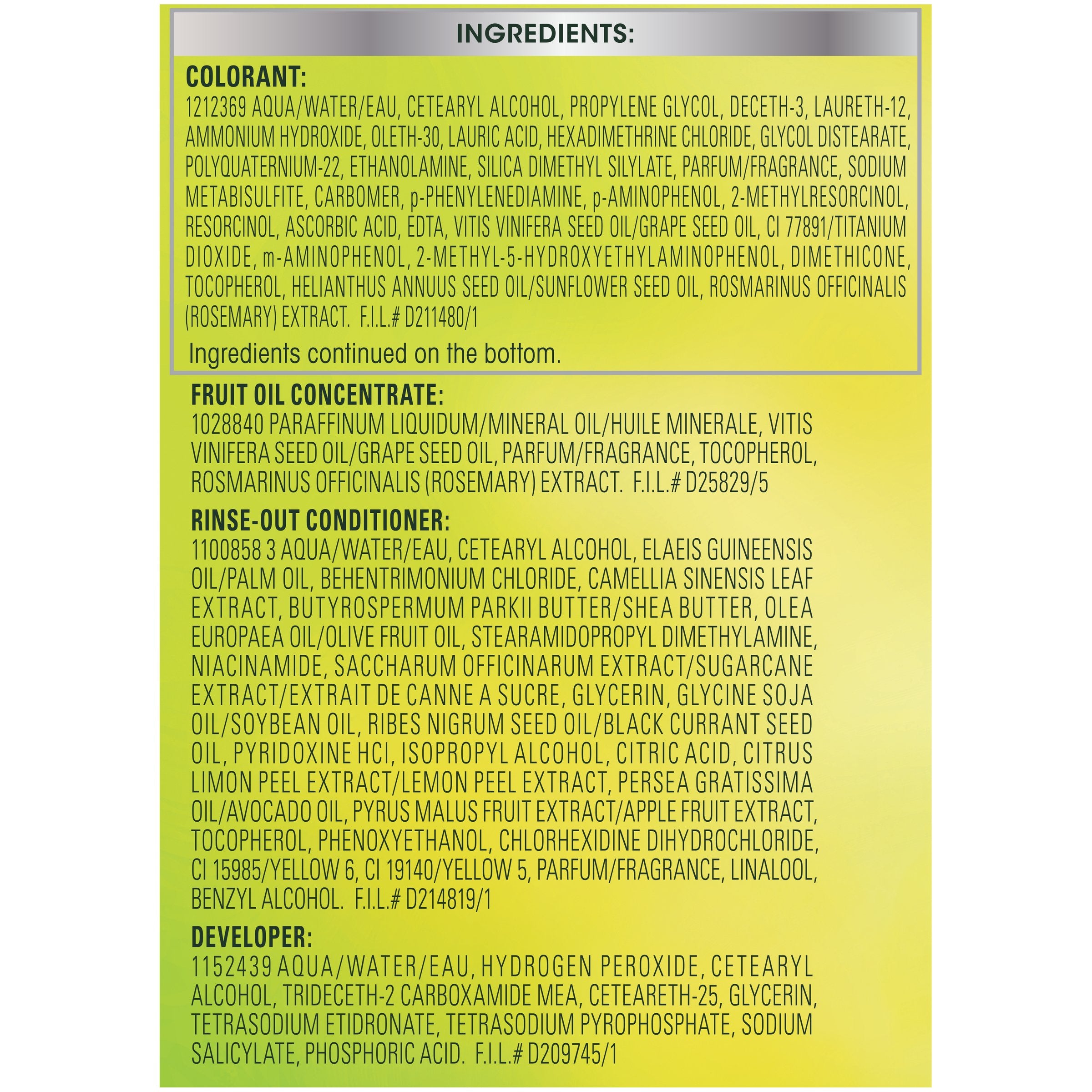 Garnier Nutrisse Ultra Coverage finished hair shows warm golden-brown tone and shine.
