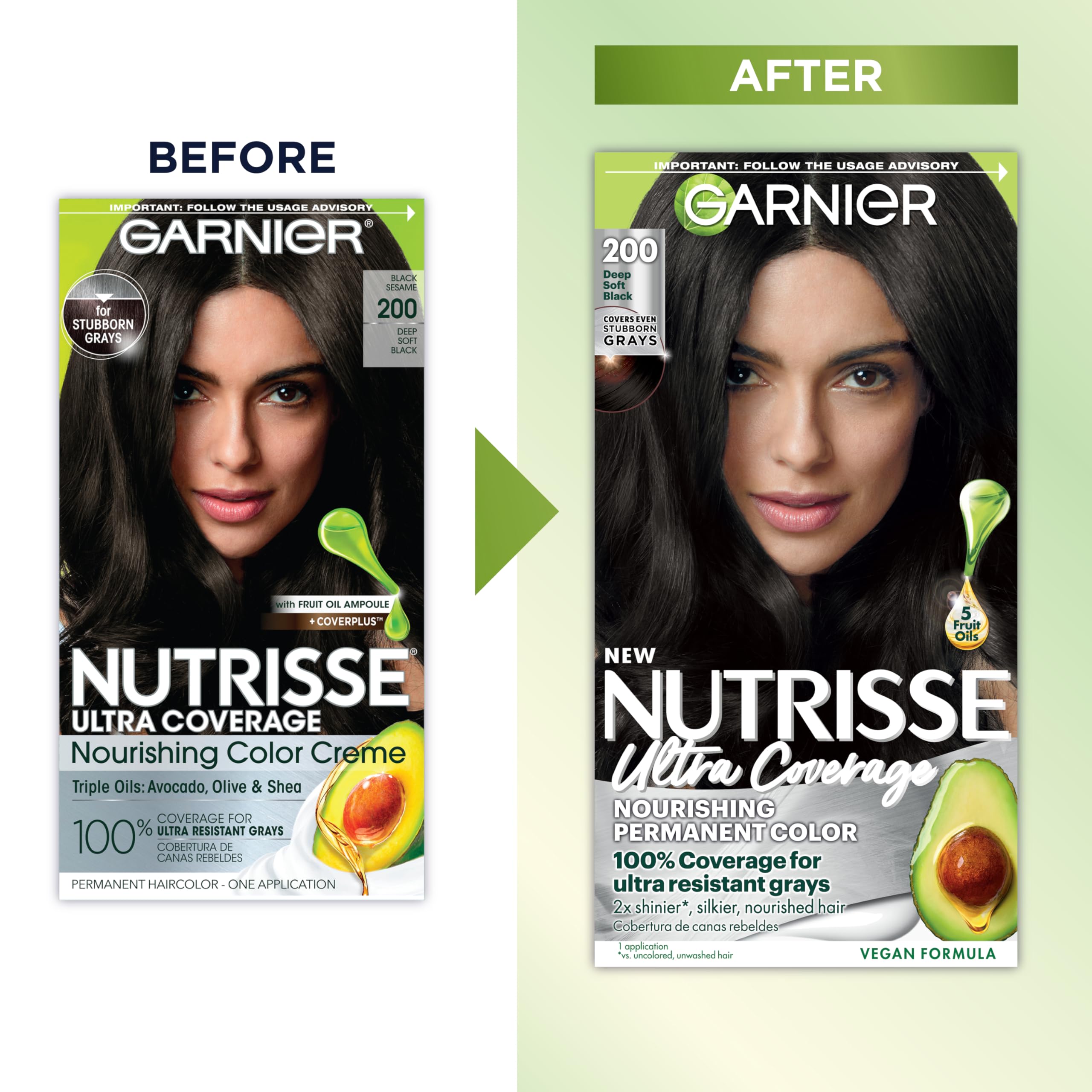 Garnier Nutrisse Ultra Coverage bottle ready for easy, non-drip application at home