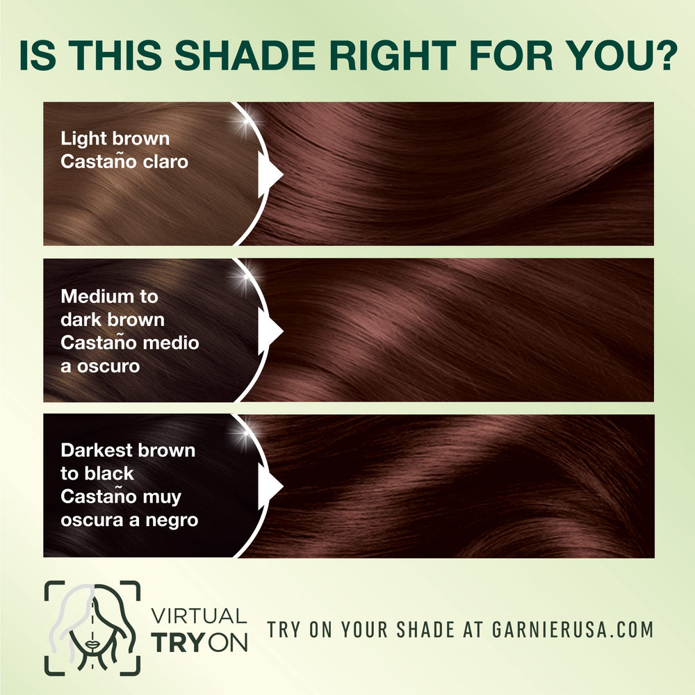 Garnier Nutrisse Ultra Creme hair after color looks 2x shinier and silkier