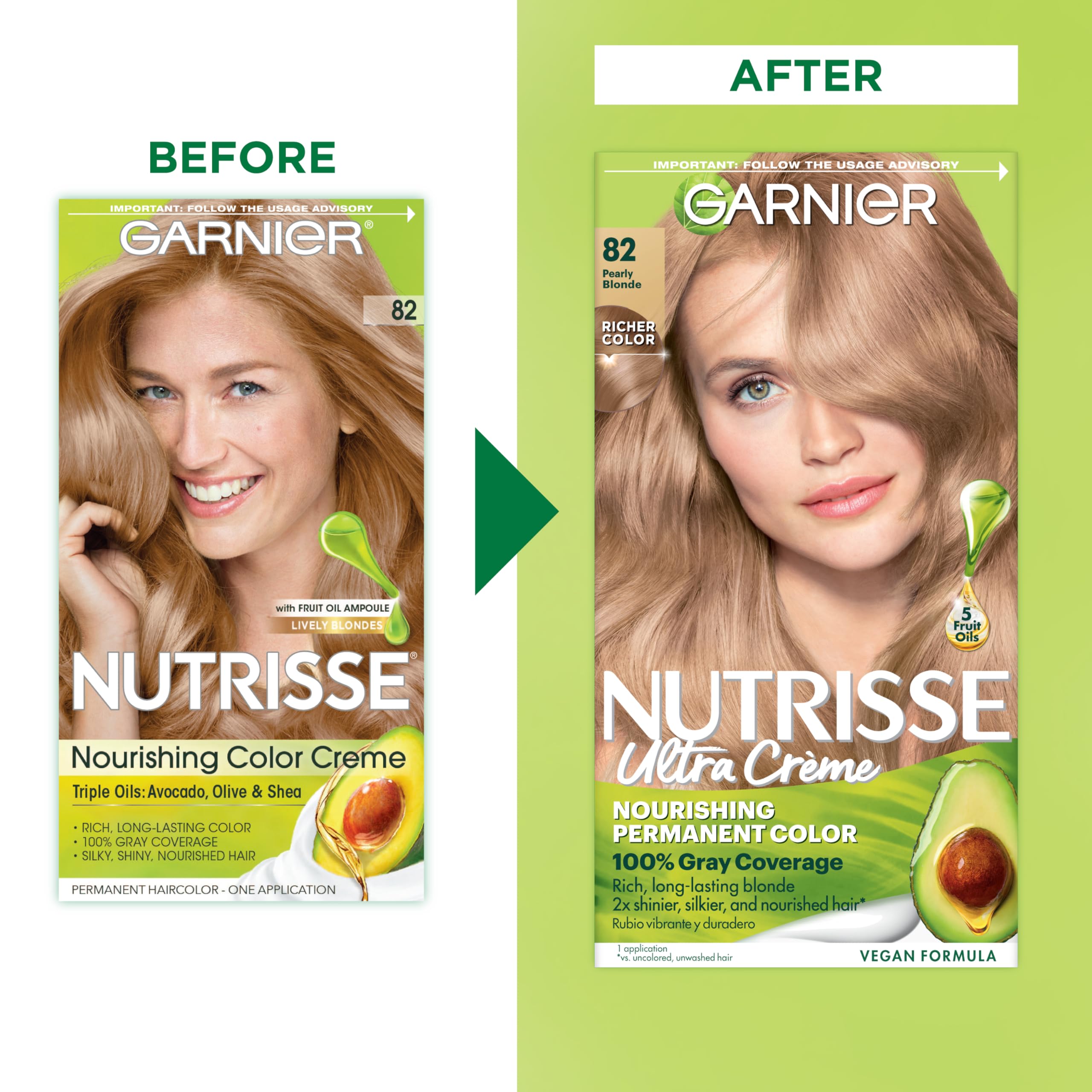 Garnier Nutrisse Ultra Crème applying color for even coverage at home