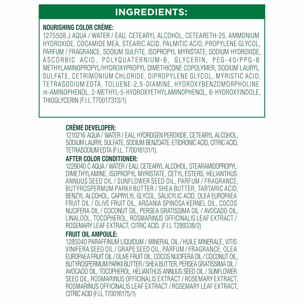 Garnier Nutrisse product box with instructions for simple home dyeing
