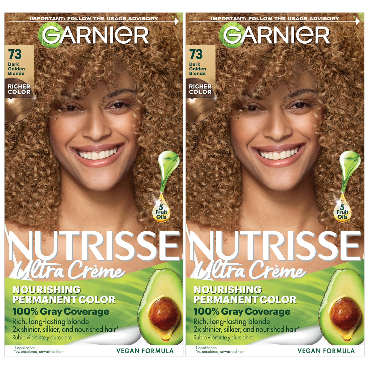 Garnier Nutrisse Ultra Crème color kit for at‑home color application and gray coverage