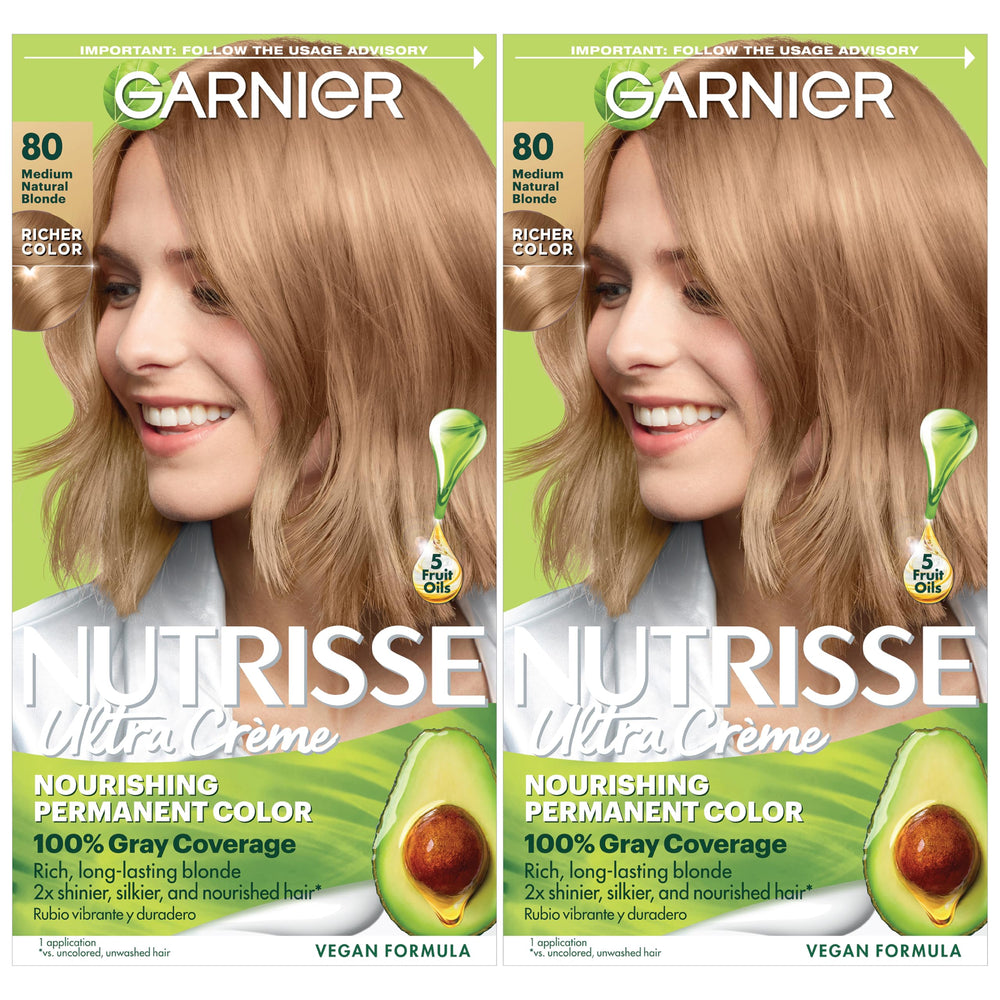 Garnier Nutrisse Ultra Crème color mix prepares for an even, long-lasting shade.
