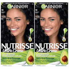 Garnier Nutrisse Ultra Creme color pour with nourishing oil mix for even color results.