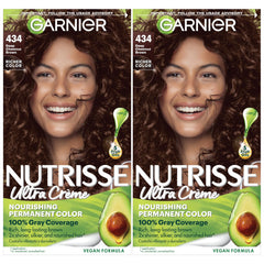 Garnier Nutrisse Ultra Creme colorant tube for vibrant, long-lasting color.
