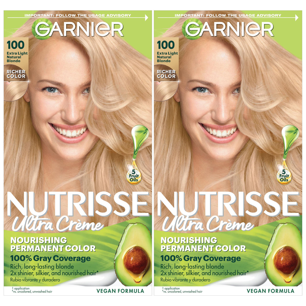 Garnier Nutrisse Ultra Creme colorant bottle for rich, long-lasting color.