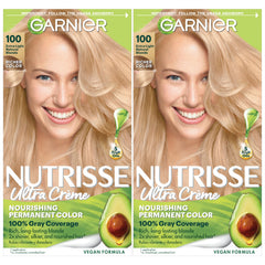 Garnier Nutrisse Ultra Creme colorant bottle for rich, long-lasting color.