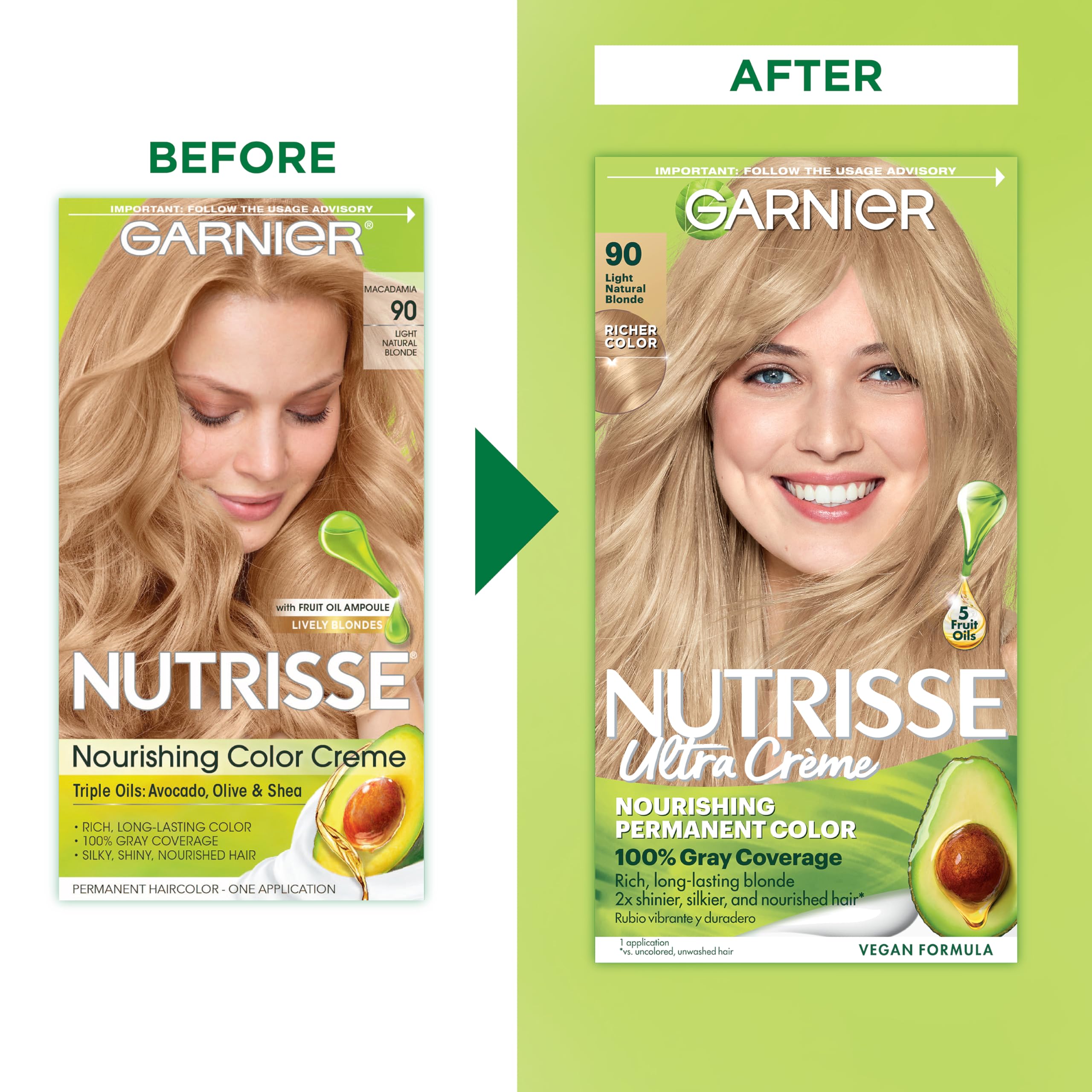 Garnier Nutrisse Ultra Crème developer bottle ready for easy mixing at home