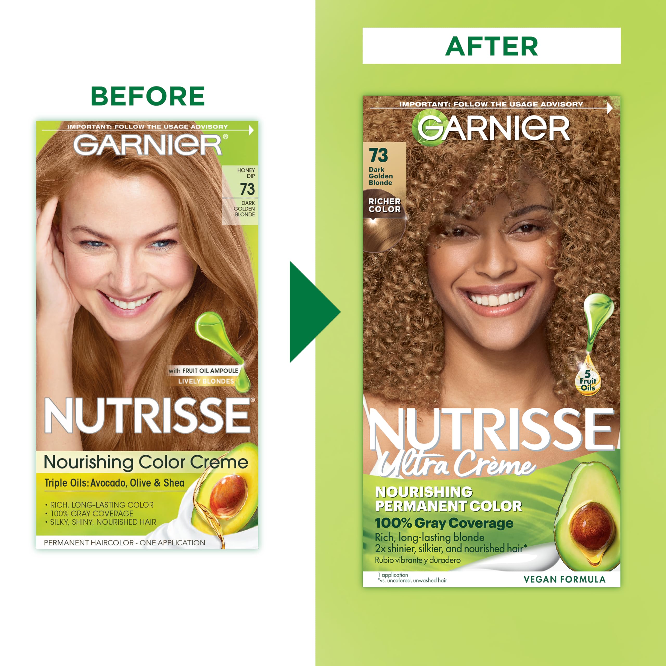 Garnier Nutrisse developer bottle ensures even, consistent color results