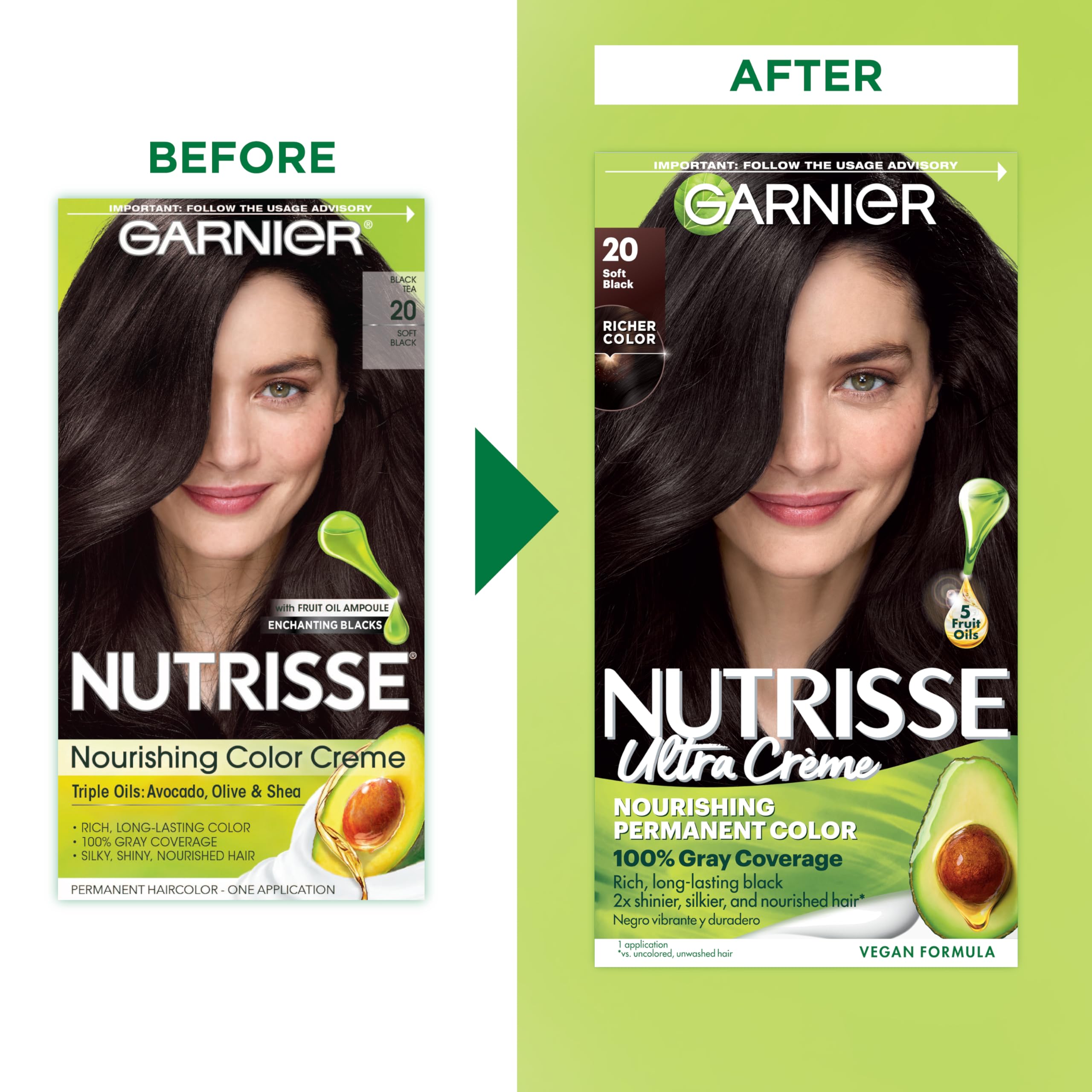 Garnier Nutrisse Ultra Creme developer bottle for even color distribution at home