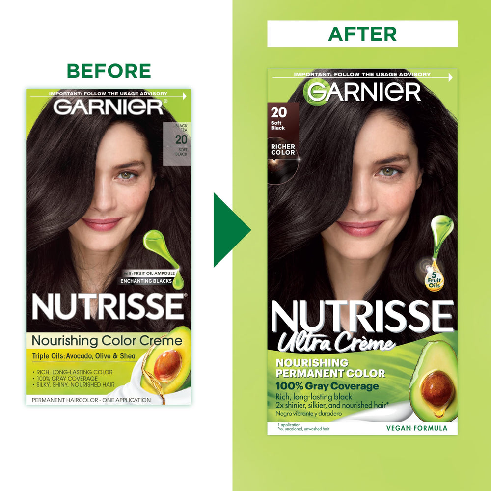Garnier Nutrisse Ultra Creme developer bottle for even color distribution at home