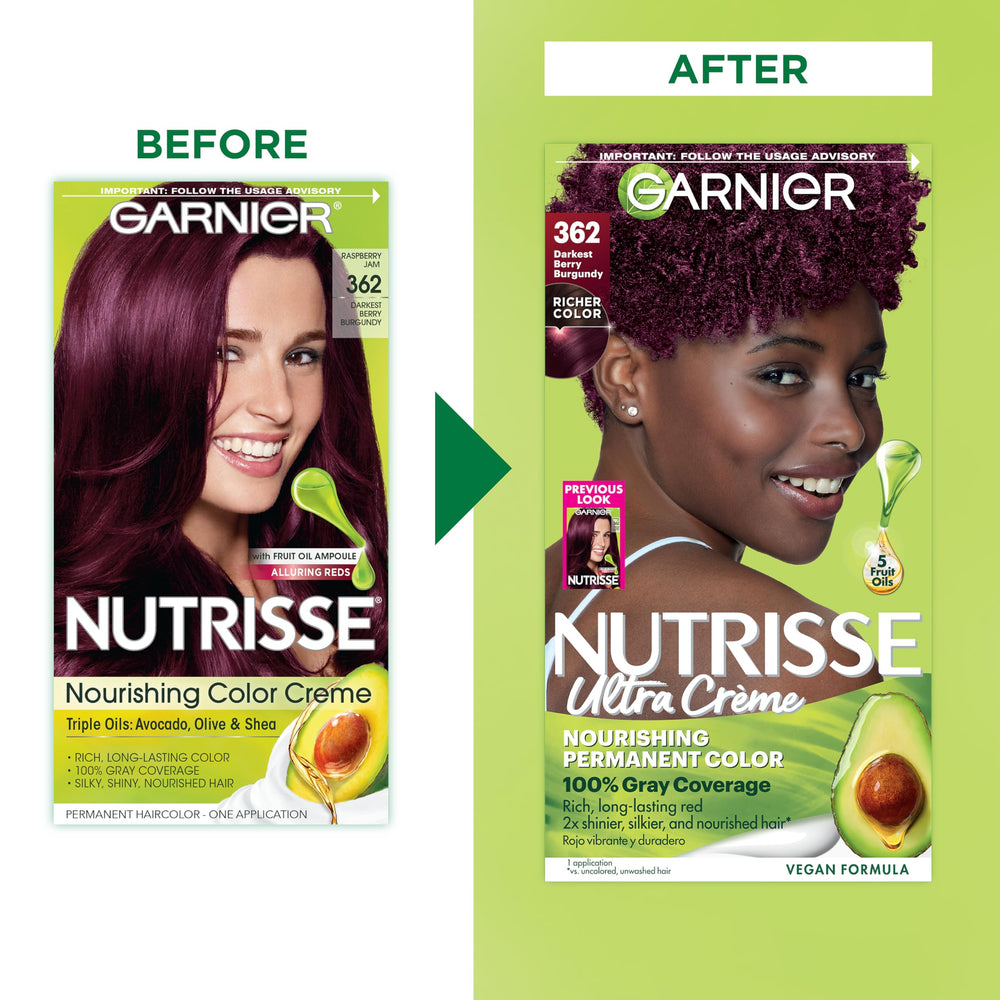 Garnier Nutrisse Ultra Creme developer bottle included for precise application