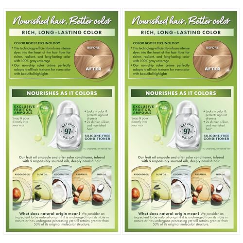 Garnier Nutrisse oil ampoule closeup highlighting nourishing five-fruit oils for healthier hair