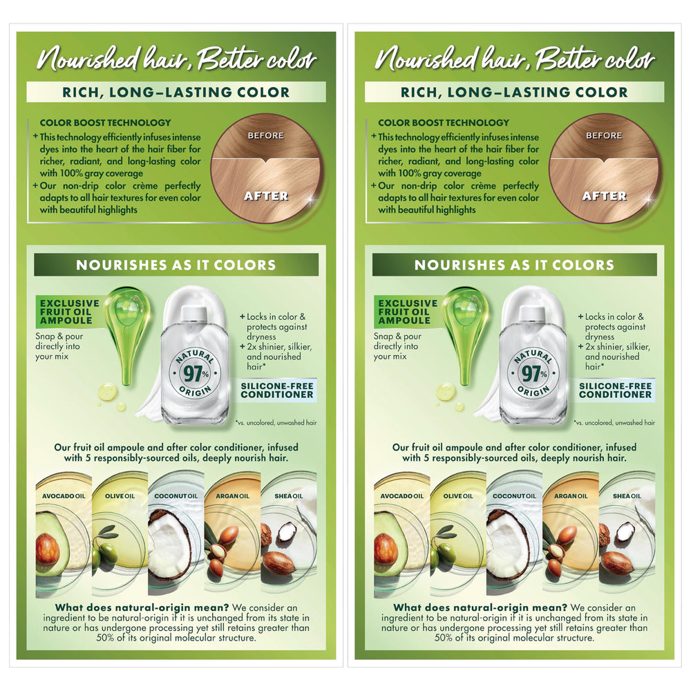 Garnier Nutrisse Ultra Creme oil ampoule nourishes hair during dye.