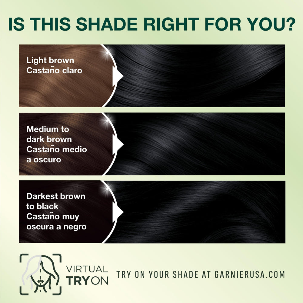 Garnier Nutrisse Ultra Creme results showing enhanced shine after color treatment.